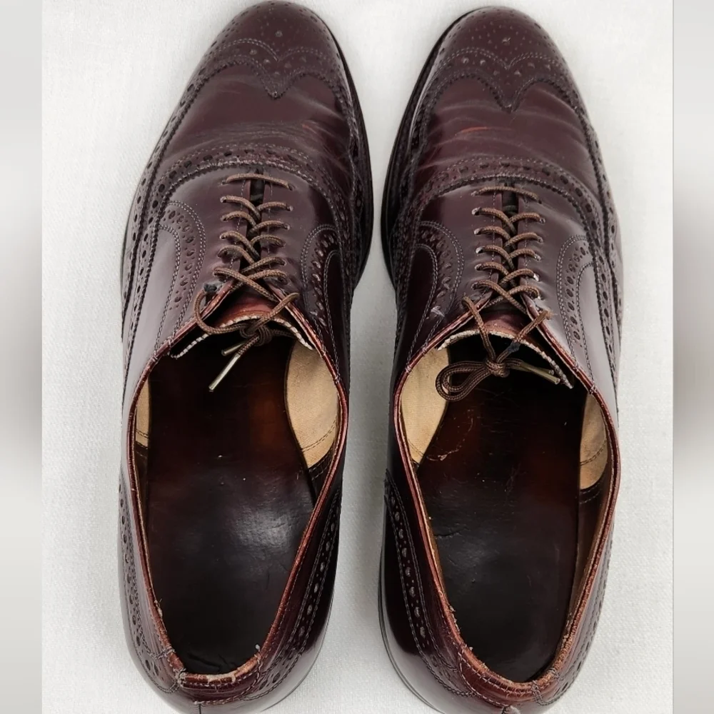 Allen Edmonds McAllister Cognac Leather Oxford Dress Shoes